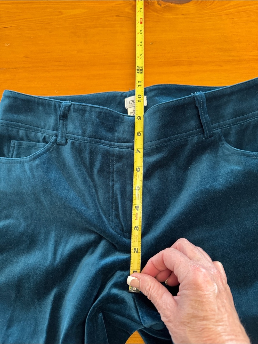 Cache Teal Velvet Blazer and Pants Set - Picture 12 of 13